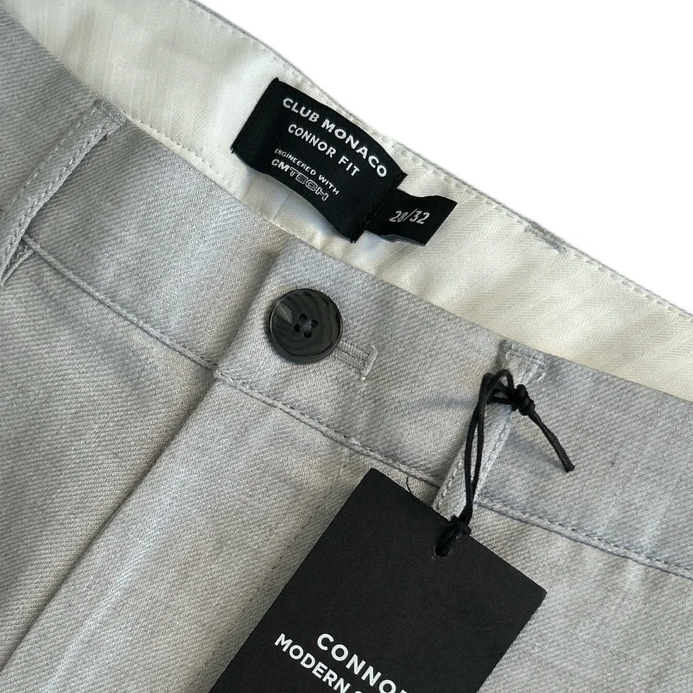 CLUB MONACO LINEN CONNOR CHINOS GREY